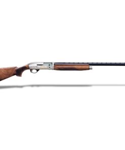 Benelli Montefeltro 12GA 3" 28" Silver AA-Grade Satin Walnut, Nickel/blue Etched Game Scenes 4+1 Semi-Auto Shotgun 10850